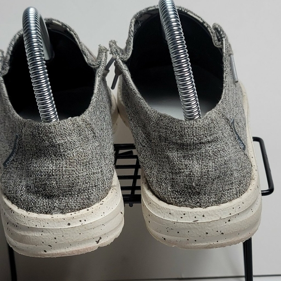 Hey Dude Shoes Kids Sz 5 Wendy Linen Sneakers Flats Loafers Moc Toe Slip On - Picture 6 of 8